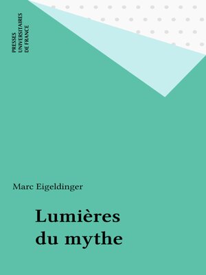 cover image of Lumières du mythe